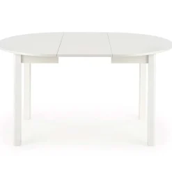 Tavolo allungabile 102/142cm rotondo da pranzo moderno bianco Lucci