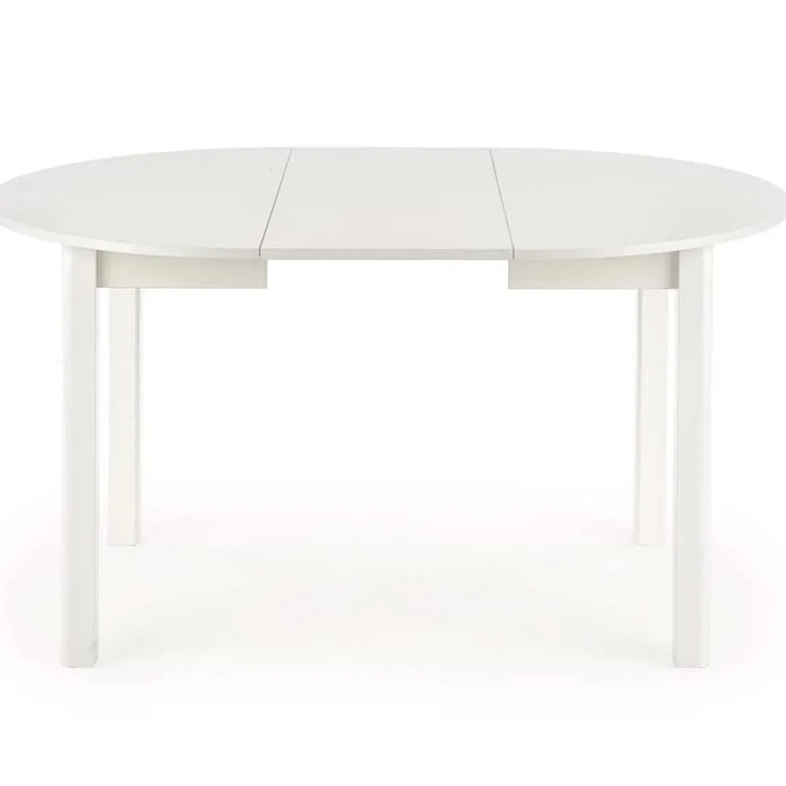 Tavolo allungabile 102/142cm rotondo da pranzo moderno bianco Lucci