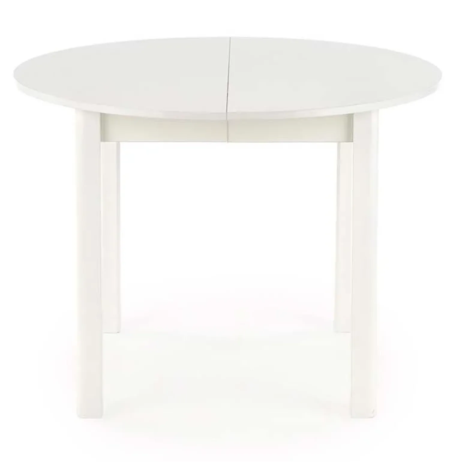 Tavolo allungabile 102/142cm rotondo da pranzo moderno bianco Lucci
