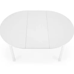 Tavolo allungabile 102/142cm rotondo da pranzo moderno bianco Lucci