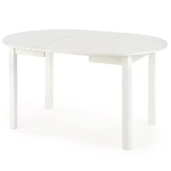Tavolo allungabile 102/142cm rotondo da pranzo moderno bianco Lucci