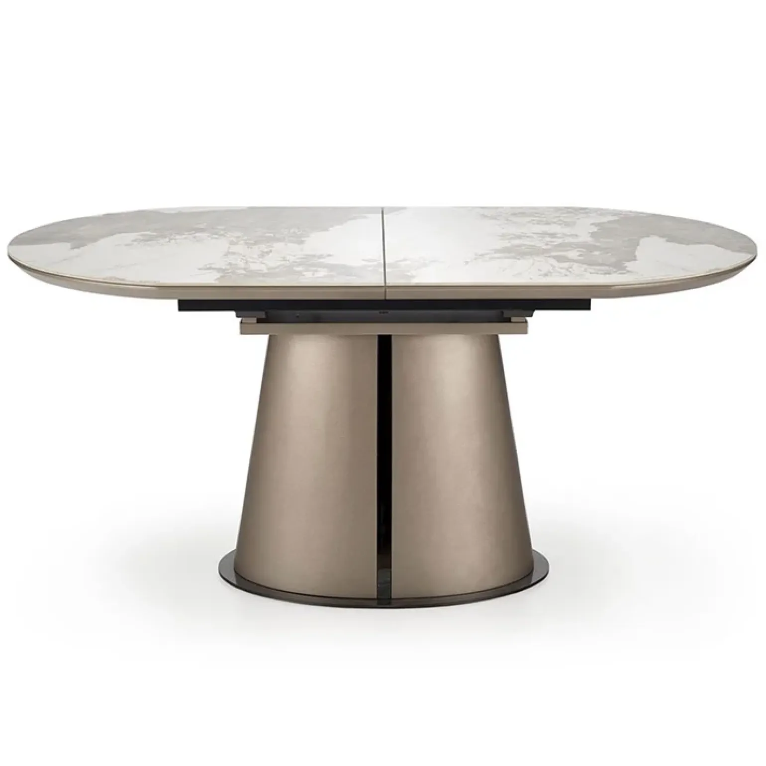 Tavolo allungabile da pranzo 160/200cm marmo bianco beige Iolanda