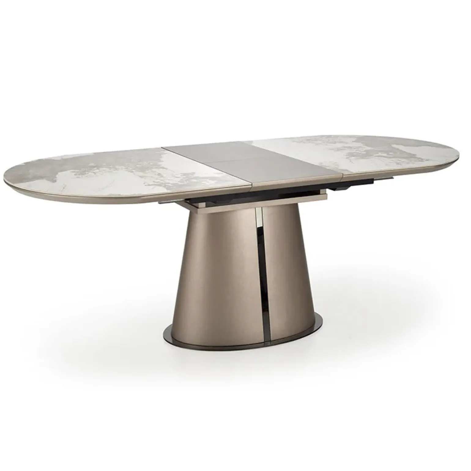 Tavolo allungabile da pranzo 160/200cm marmo bianco beige Iolanda