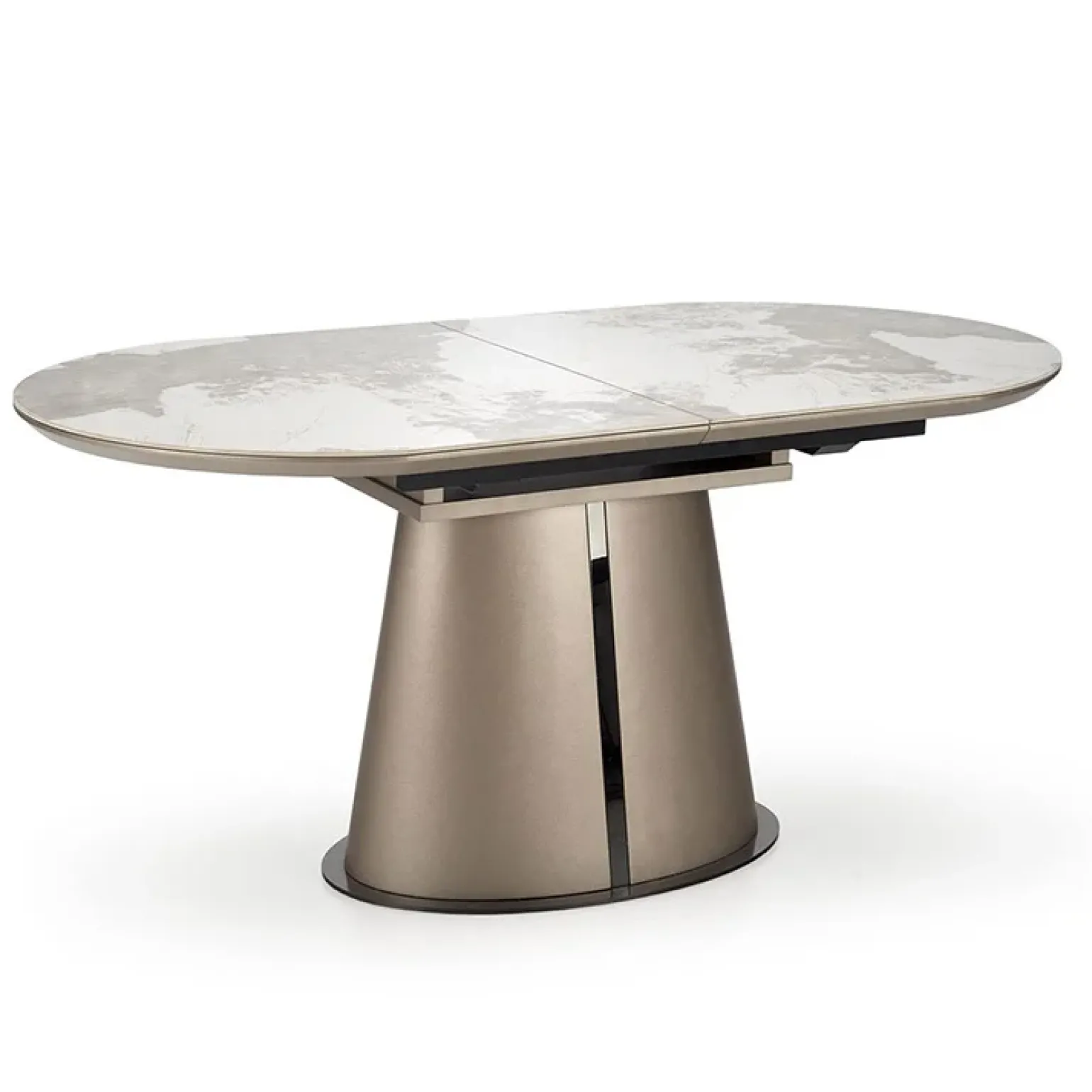 Tavolo allungabile da pranzo 160/200cm marmo bianco beige Iolanda