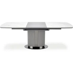 Tavolo allungabile da pranzo 160/220cm bianco grigio chiaro Ignazio