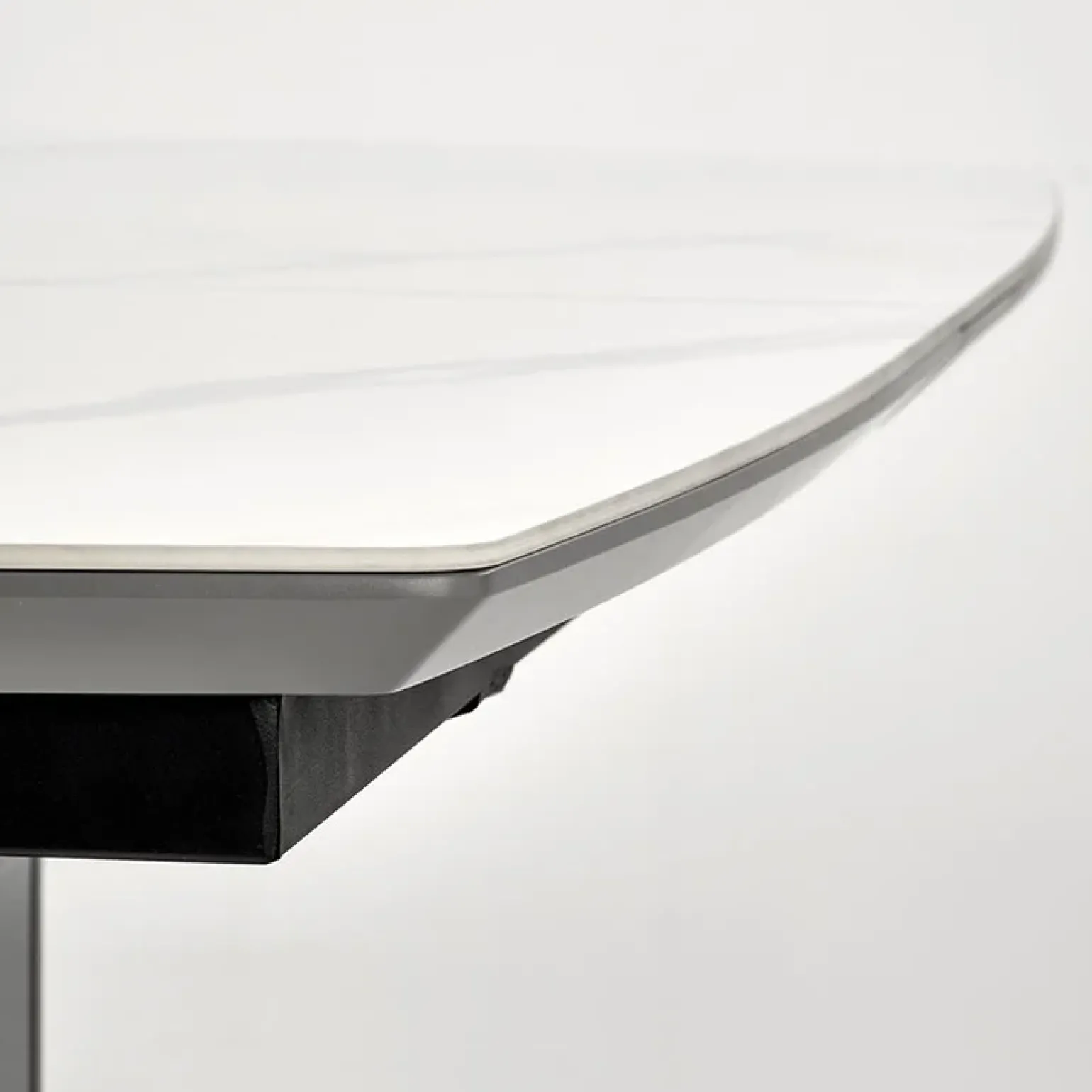 Tavolo allungabile da pranzo 160/220cm bianco grigio chiaro Ignazio