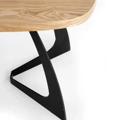 Tavolo allungabile moderno 160/200cm rovere naturale nero Evan