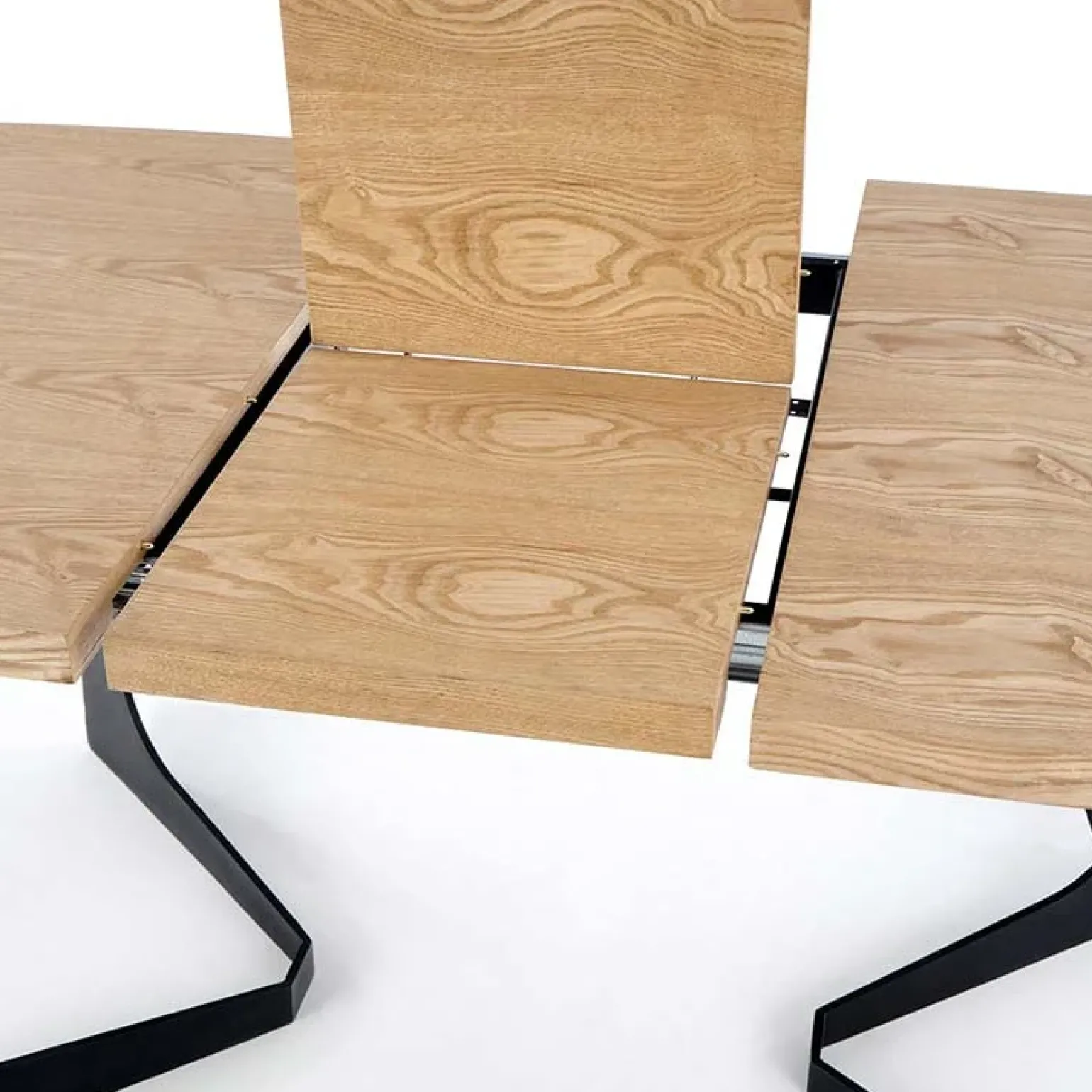 Tavolo allungabile moderno 160/200cm rovere naturale nero Evan