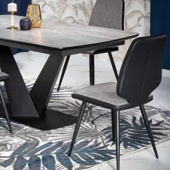 Tavolo allungabile moderno 180/230cm grigio scuro nero Zara