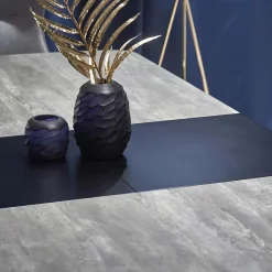 Tavolo allungabile moderno 180/230cm grigio scuro nero Zara