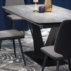Tavolo allungabile moderno 180/230cm grigio scuro nero Zara