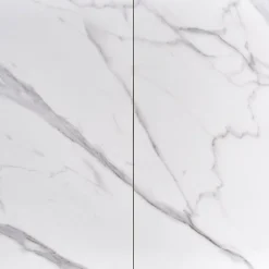 Tavolo allungabile moderno 160/220cm marmo bianco nero Isaia