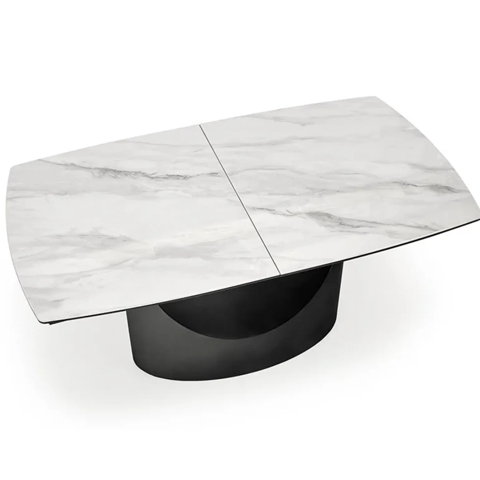 Tavolo allungabile moderno 160/220cm marmo bianco nero Isaia