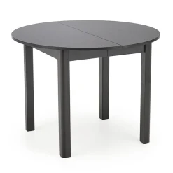 Tavolo allungabile rotondo 102/142cm moderno nero Caienna