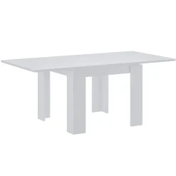 Tavolo allungabile 90x90cm moderno a libro bianco frassinato Calla
