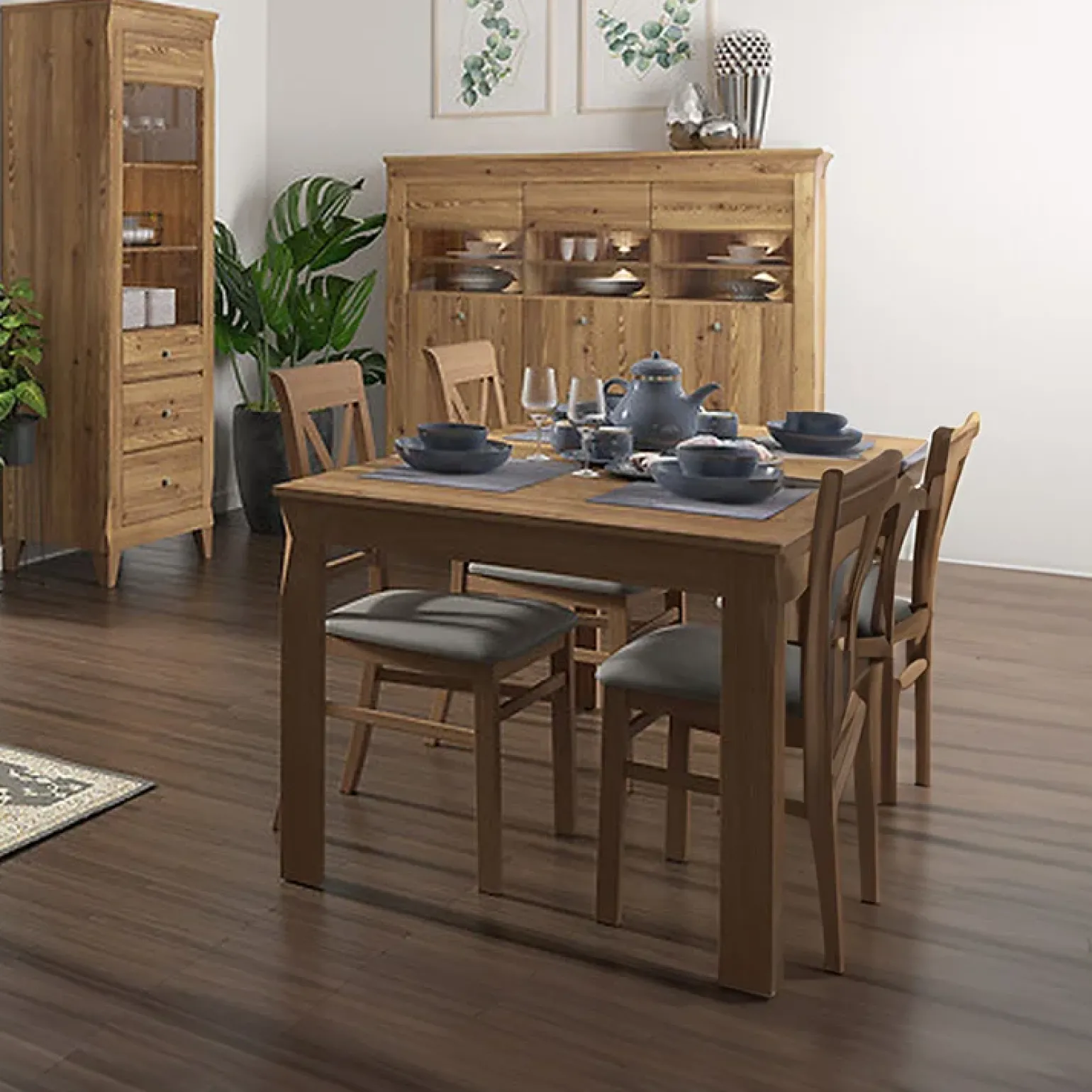 Tavolo allungabile 160/200x76cm rovere scuro Lucca