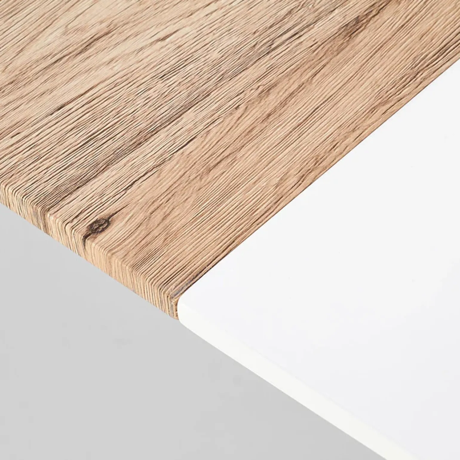 Tavolo 160/200cm allungabile bianco opaco rovere Giove Gihome®