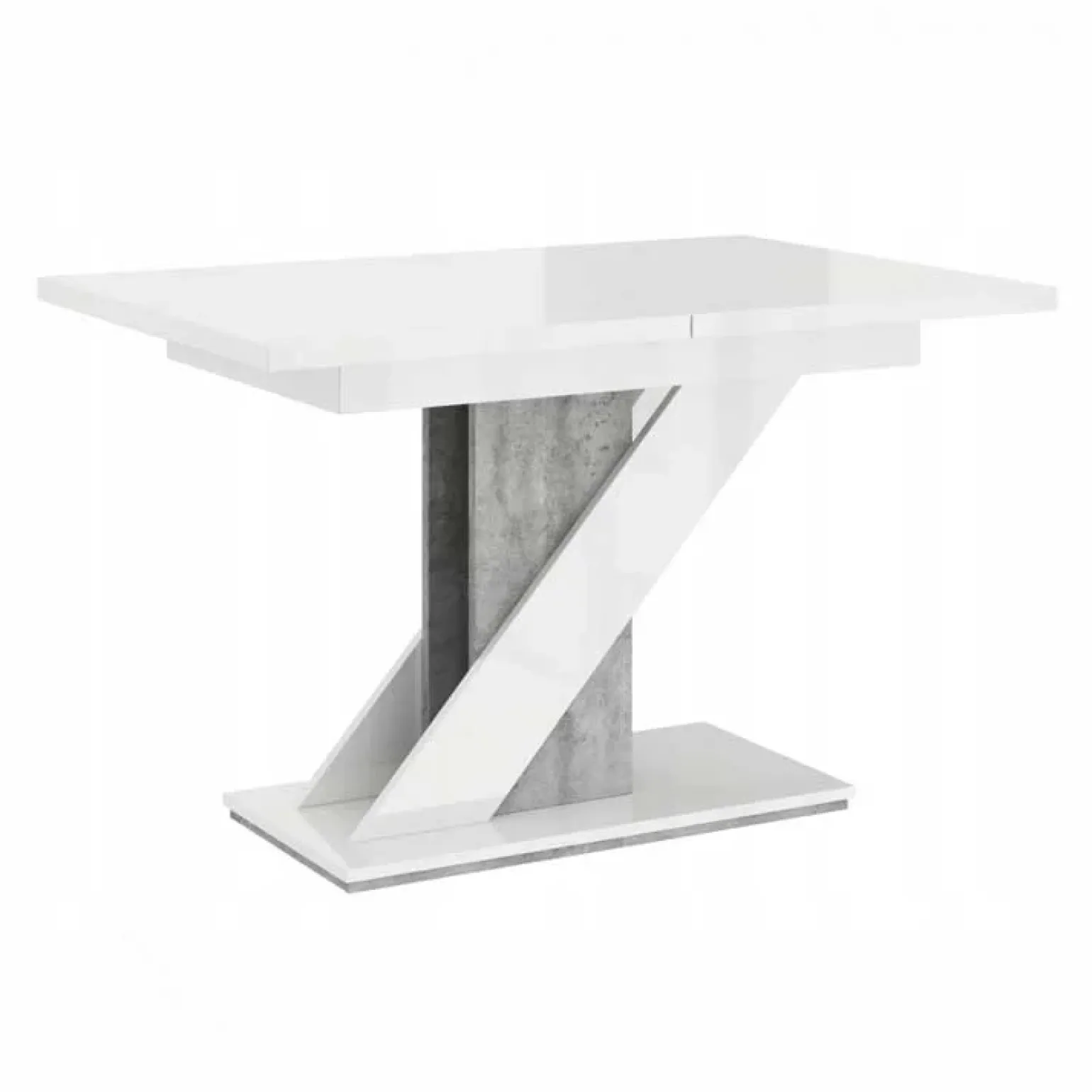 Tavolo 120/160cm allungabile da pranzo bianco effetto pietra Amilia