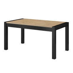 Tavolo 160/240cm allungabile industrial quercia opaco nero Neive