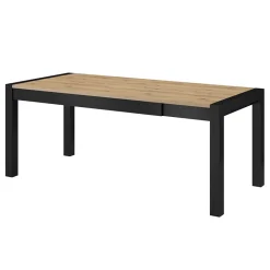 Tavolo 160/240cm allungabile industrial quercia opaco nero Neive