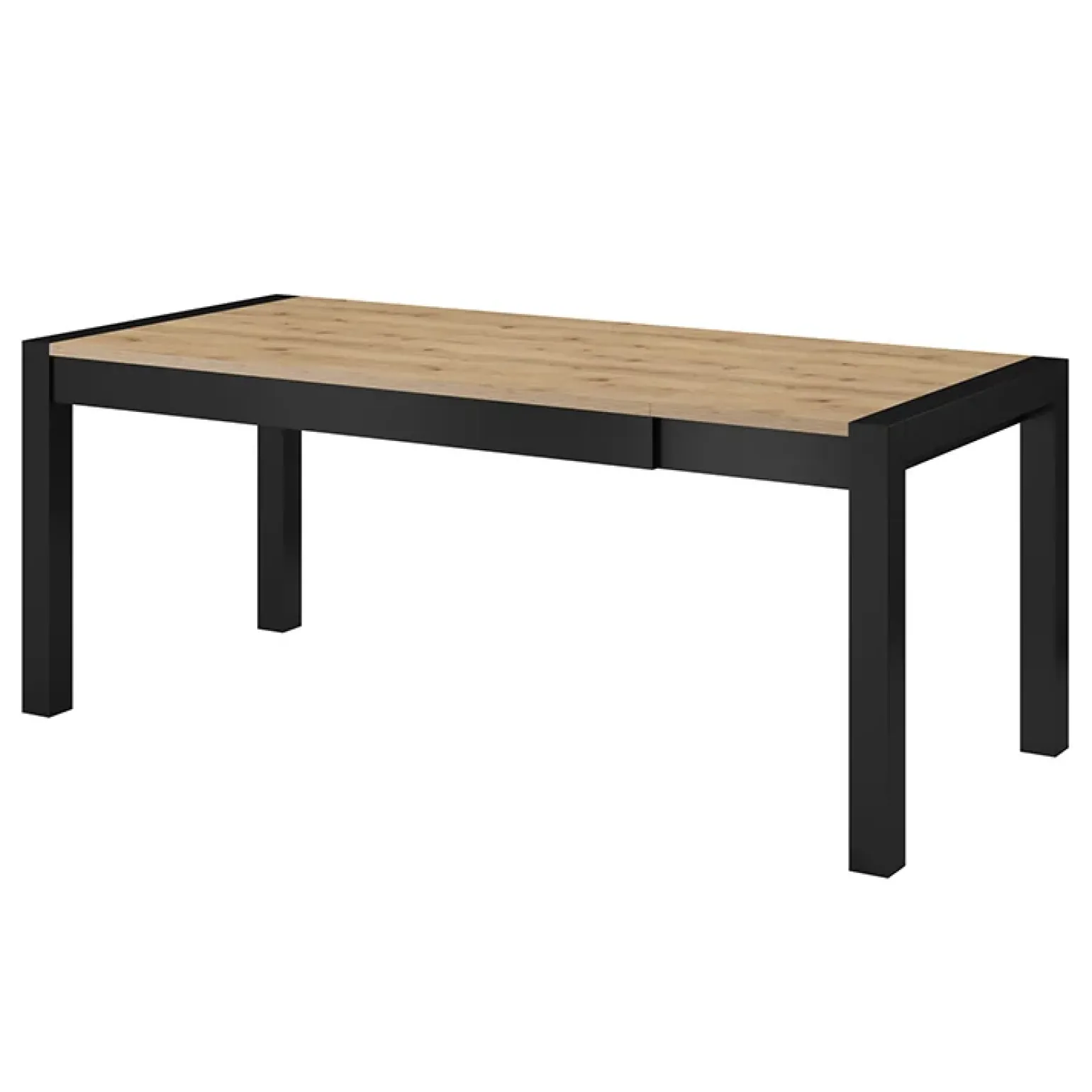 Tavolo 160/240cm allungabile industrial quercia opaco nero Neive