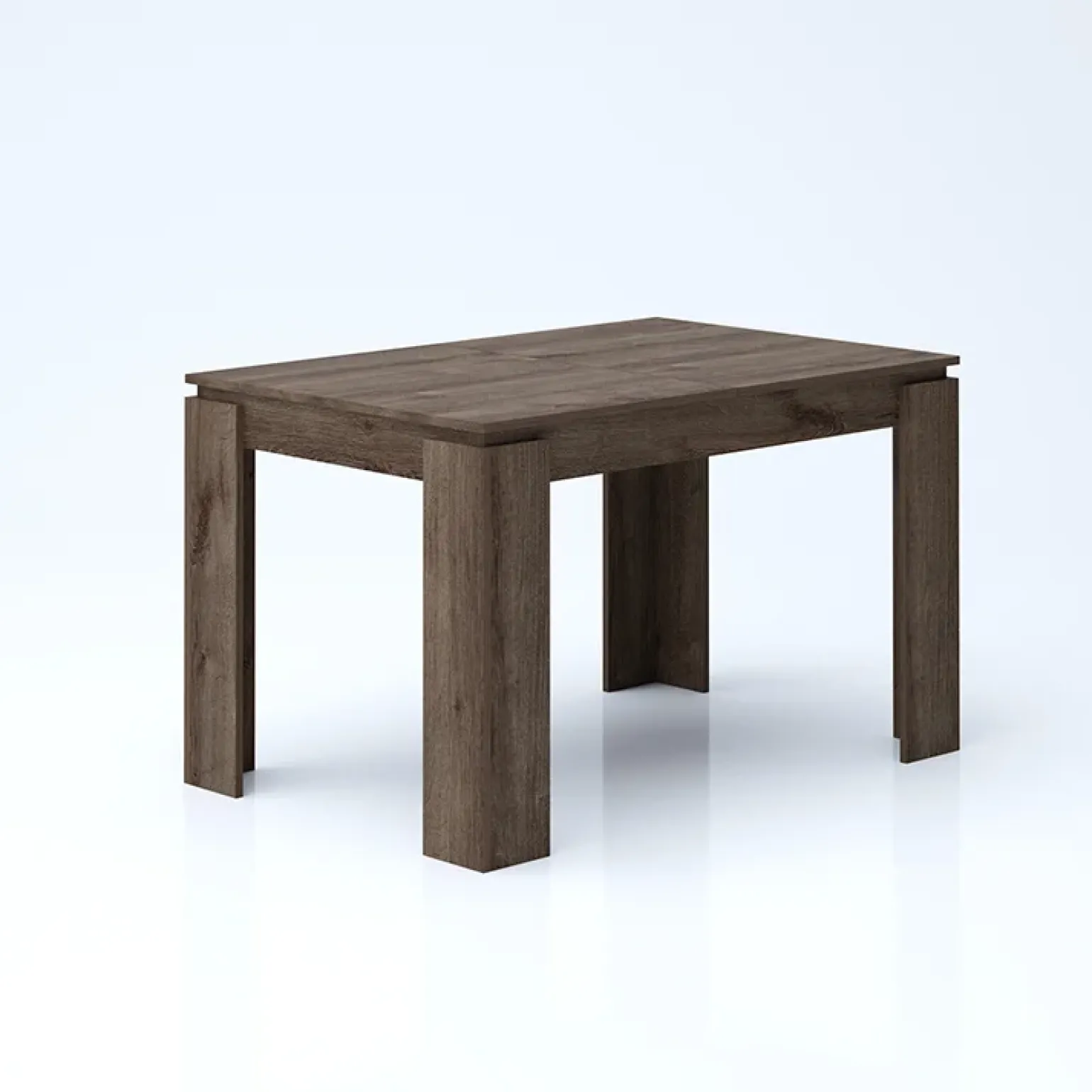 Tavolo 120/160cm allungabile moderno legno rovere scuro Atena