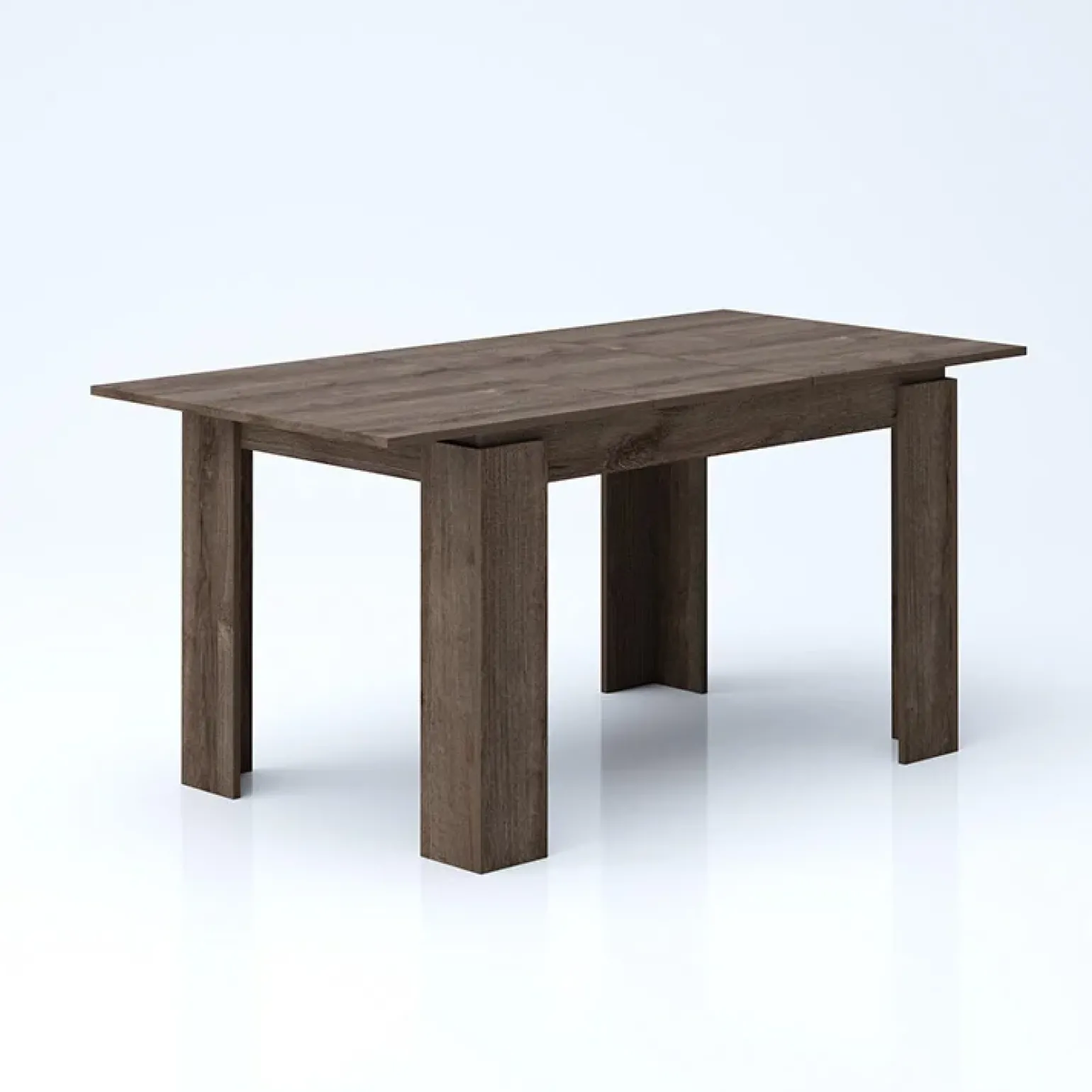 Tavolo 120/160cm allungabile moderno legno rovere scuro Atena