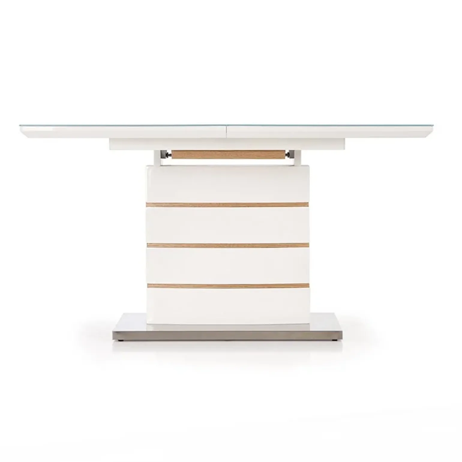Tavolo 140/180cm allungabile moderno bianco lucido quercia Driade