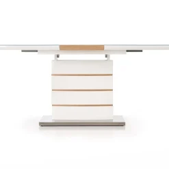 Tavolo 140/180cm allungabile moderno bianco lucido quercia Driade