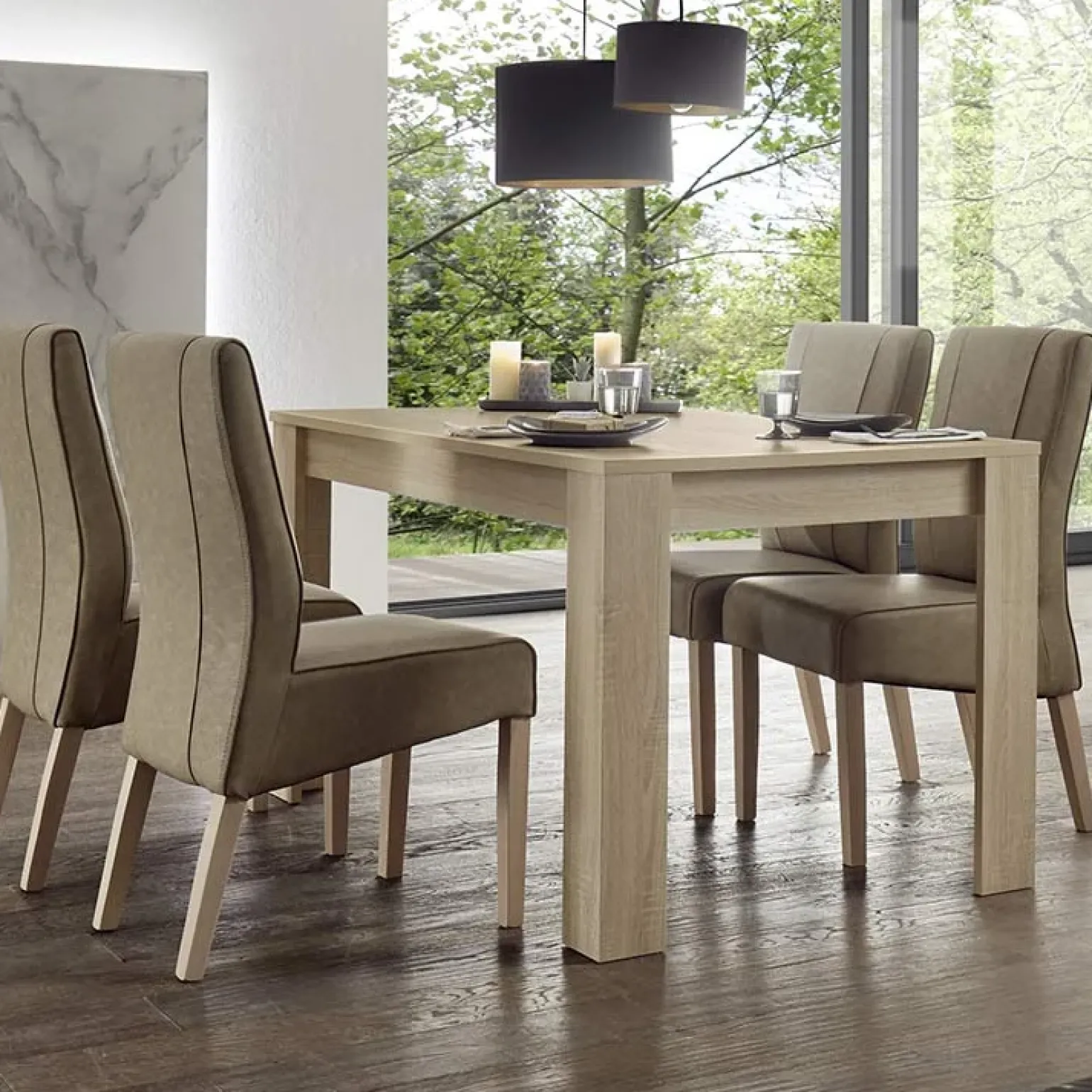 Tavolo 137/185cm allungabile moderno samoa Olimpo Obsession