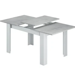 Tavolo 140/190cm allungabile moderno bianco opaco cemento Zander