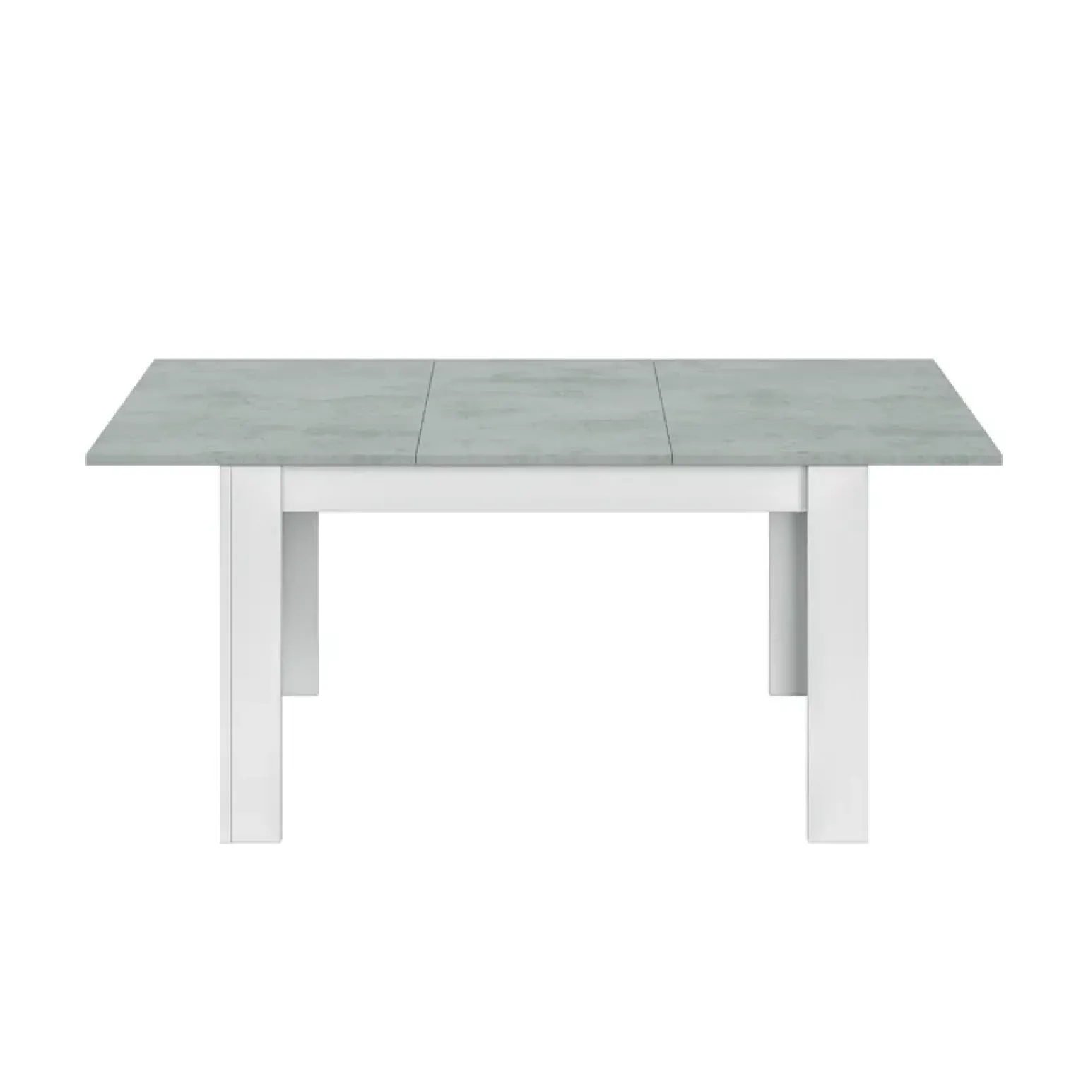 Tavolo 140/190cm allungabile moderno bianco opaco cemento Zander