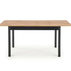 Tavolo 124/168cm allungabile moderno rovere wotan nero Sabo