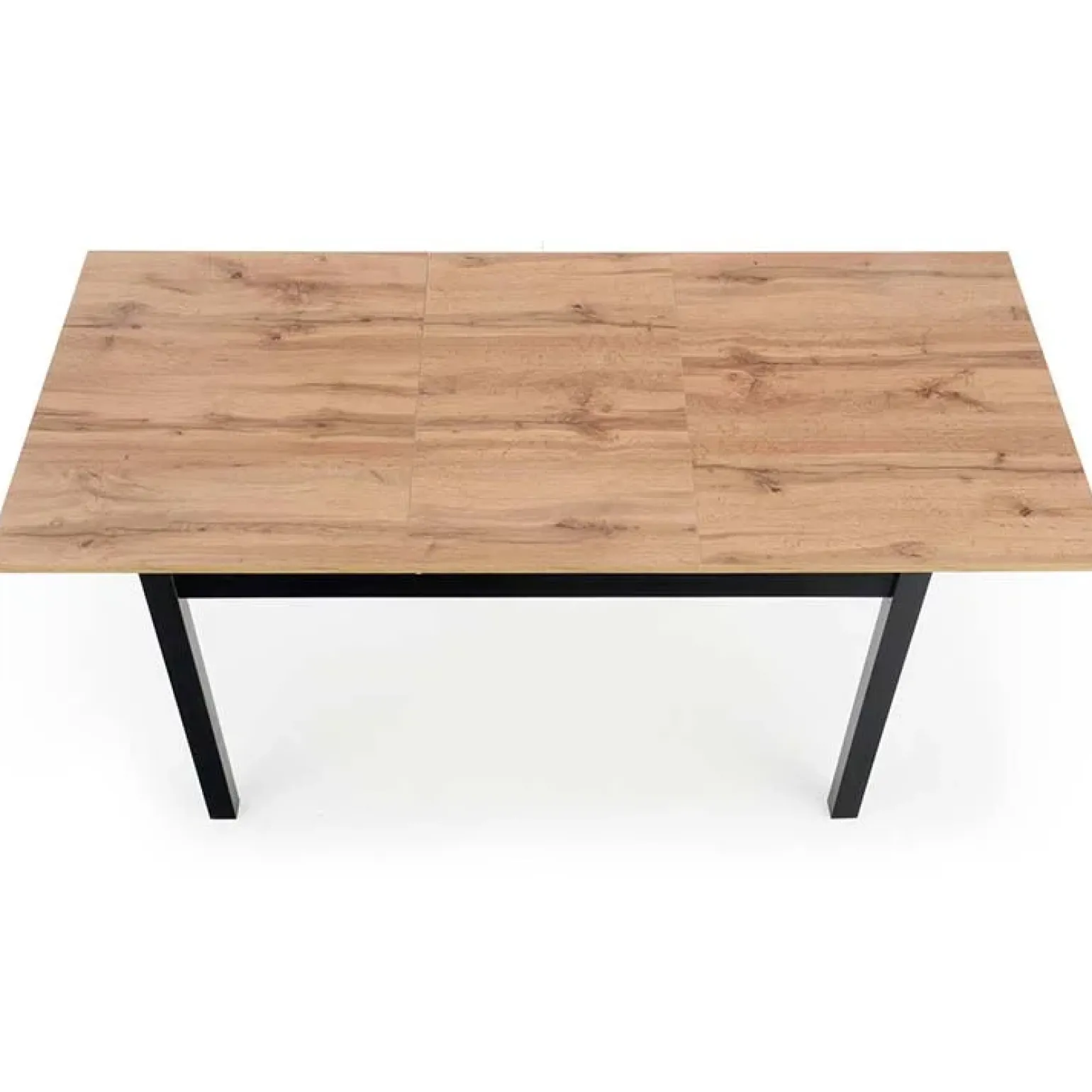 Tavolo 124/168cm allungabile moderno rovere wotan nero Sabo