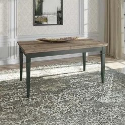 Tavolo 160/200/240cm allungabile moderno verde scuro quercia Texel