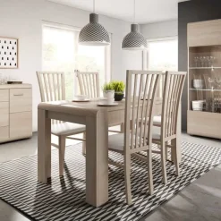Tavolo 144/184cm allungabile moderno rovere chiaro Alan Gihome®