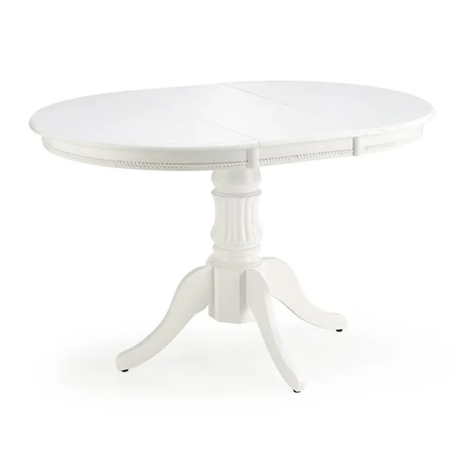 Tavolo 90/124cm allungabile rotondo moderno bianco Circle
