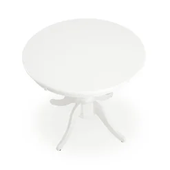 Tavolo 90/124cm allungabile rotondo moderno bianco Circle