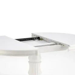 Tavolo 90/124cm allungabile rotondo moderno bianco Circle