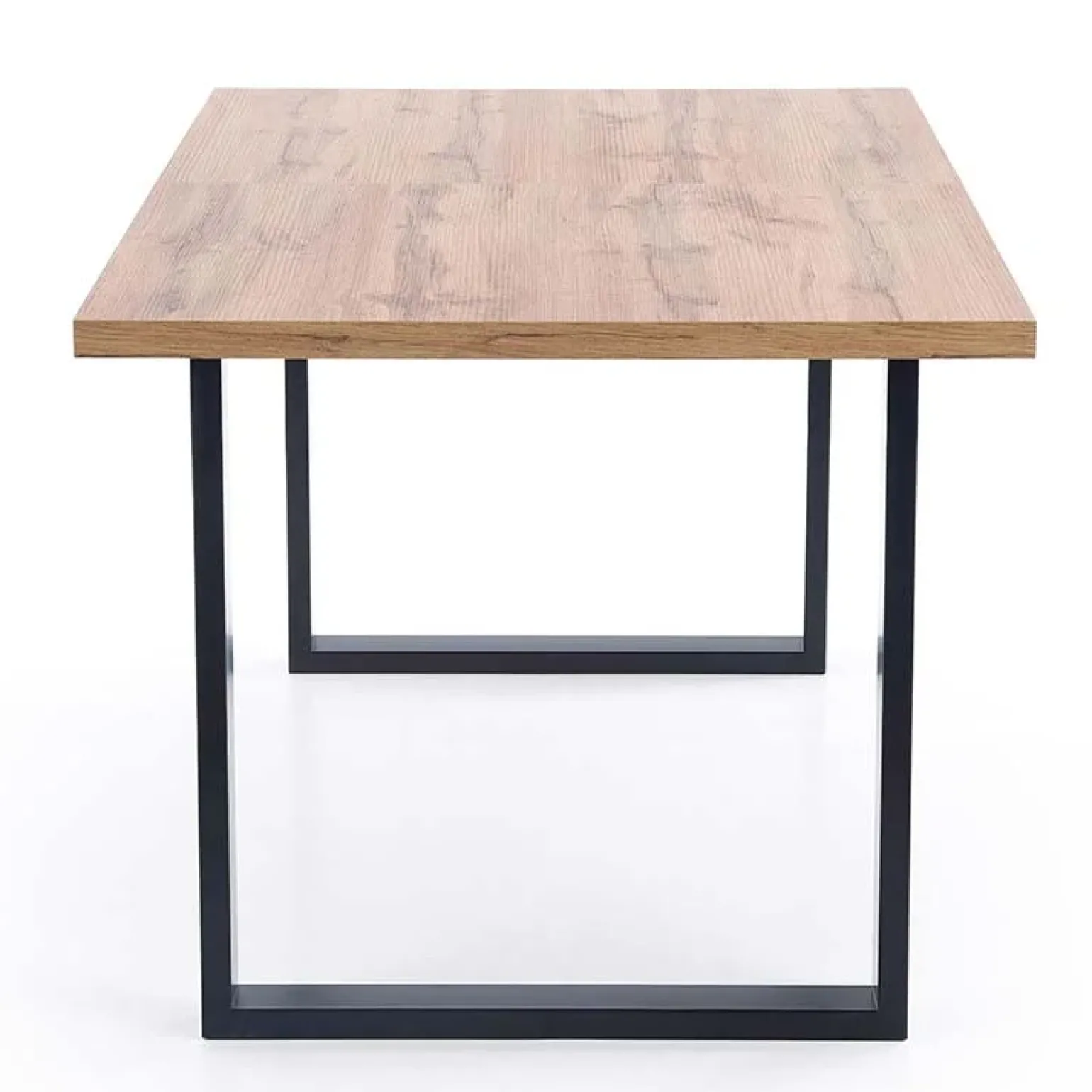 Tavolo 135/185cm allungabile rovere miele nodato nero Murten