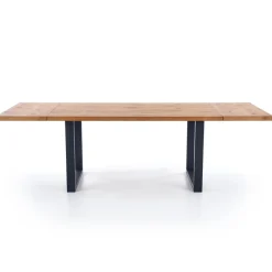 Tavolo 160/250cm allungabile rovere nodato acciaio nero Cardiff