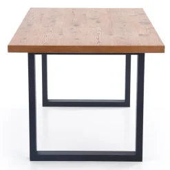 Tavolo 160/250cm allungabile rovere nodato acciaio nero Cardiff
