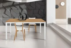 Tavolo 140/200cm allungabile rovere naturale bianco Mark