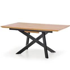 Tavolo 160/200cm allungabile rovere acciaio nero Papavero Gihome®