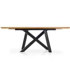 Tavolo 160/200cm allungabile rovere acciaio nero Papavero Gihome®