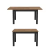 Tavolo 130/175cm allungabile soggiorno quercia nero opaco Nebraska
