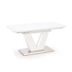 Tavolo 160/220cm bianco lucido Gerbera Gihome® da pranzo allungabile