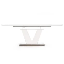 Tavolo 160/220cm bianco lucido Gerbera Gihome® da pranzo allungabile