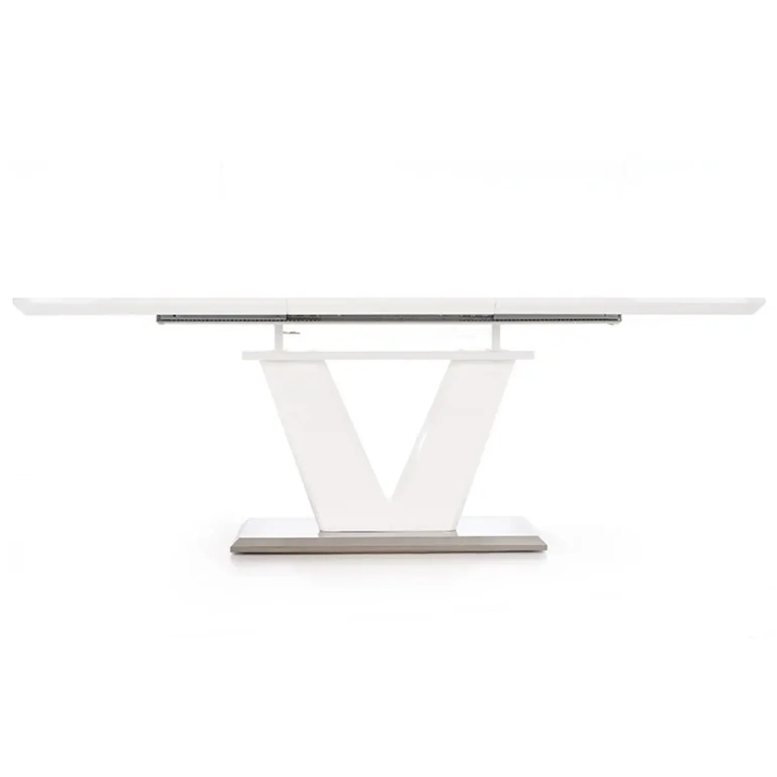 Tavolo 160/220cm bianco lucido Gerbera Gihome® da pranzo allungabile