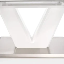 Tavolo 160/220cm bianco lucido Gerbera Gihome® da pranzo allungabile